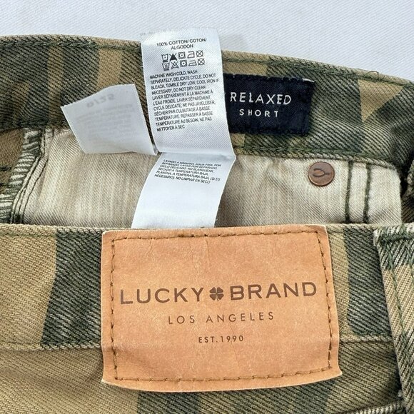 Lucky Brand Relaxed Shorts Jean Women Size 0/25 Camouflage Distressed Cutoff Raw - Picture 6 of 12